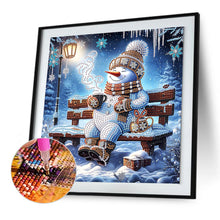 Load image into Gallery viewer, Winter Snowman 30*30CM(Canvas) Partial Special Shaped Drill Diamond Painting
