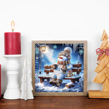 Load image into Gallery viewer, Winter Snowman 30*30CM(Canvas) Partial Special Shaped Drill Diamond Painting
