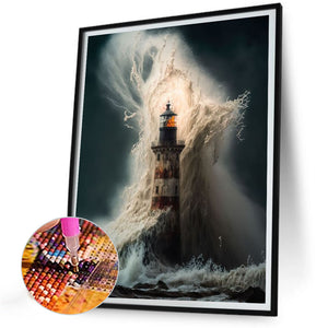 Lighthouse 30*40CM(Canvas) Full Round Drill Diamond Painting