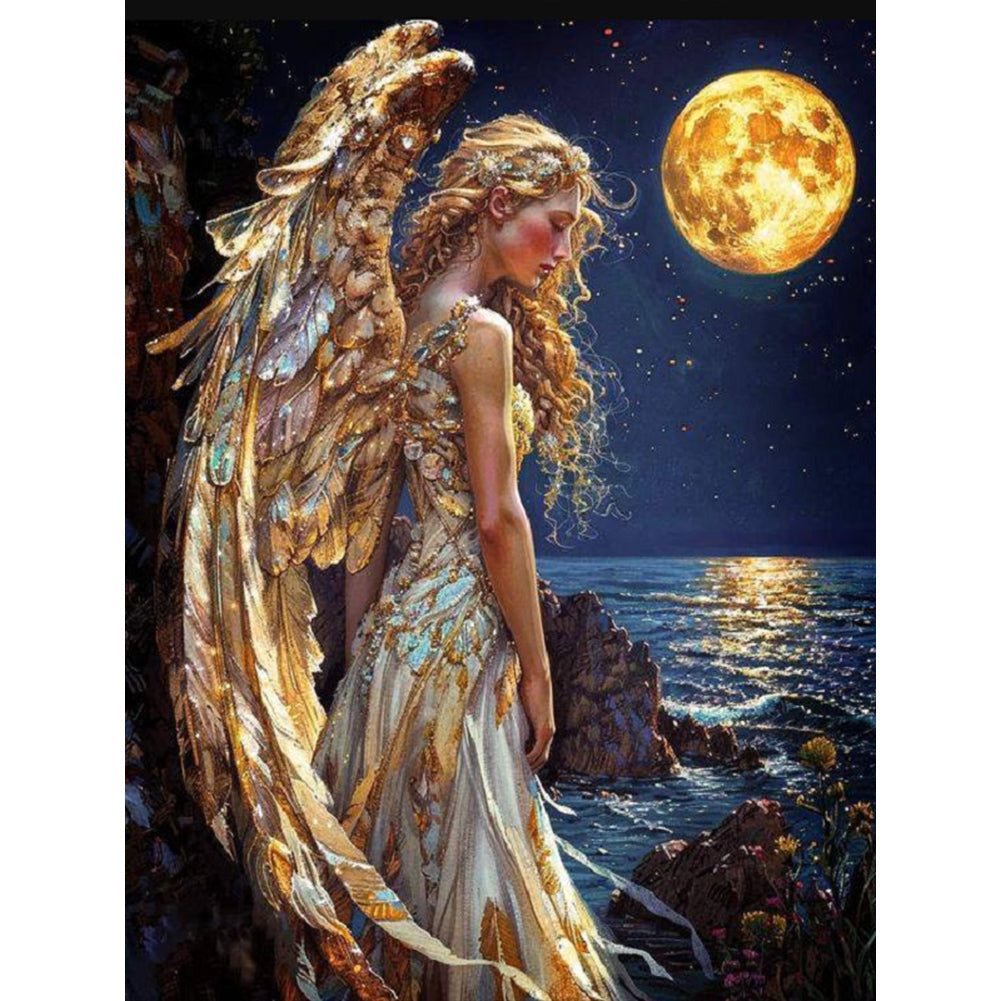 Winged Angel 30*40CM(Canvas) Full Round Drill Diamond Painting