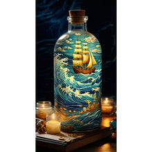 Load image into Gallery viewer, Fantasy Glass Bottle Castle Sailboat Scenery 40*75CM(Canvas) Full Round Drill Diamond Painting
