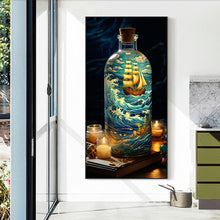 Load image into Gallery viewer, Fantasy Glass Bottle Castle Sailboat Scenery 40*75CM(Canvas) Full Round Drill Diamond Painting
