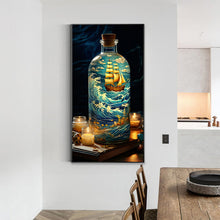 Load image into Gallery viewer, Fantasy Glass Bottle Castle Sailboat Scenery 40*75CM(Canvas) Full Round Drill Diamond Painting
