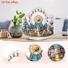 Load image into Gallery viewer, Acrylic 2D Flat Castle Ferris Wheel DIY Table Top Diamond Painting Ornament Kits
