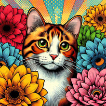 Load image into Gallery viewer, Orange And White Cat 40*40CM(Canvas) Full Round Drill Diamond Painting
