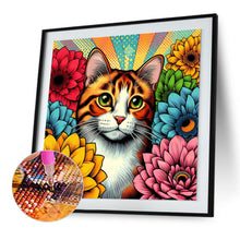 Load image into Gallery viewer, Orange And White Cat 40*40CM(Canvas) Full Round Drill Diamond Painting
