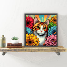 Load image into Gallery viewer, Orange And White Cat 40*40CM(Canvas) Full Round Drill Diamond Painting
