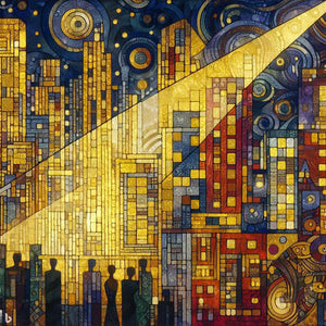 City Under Lights 40*40CM(Canvas) Full Round Drill Diamond Painting