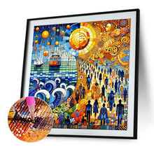 Load image into Gallery viewer, Sea And Land Boat Crowd 40*40CM(Canvas) Full Round Drill Diamond Painting
