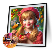 Load image into Gallery viewer, Blue Eyed Cute Girl 40*40CM(Canvas) Full Round Drill Diamond Painting
