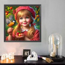 Load image into Gallery viewer, Blue Eyed Cute Girl 40*40CM(Canvas) Full Round Drill Diamond Painting
