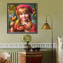 Load image into Gallery viewer, Blue Eyed Cute Girl 40*40CM(Canvas) Full Round Drill Diamond Painting
