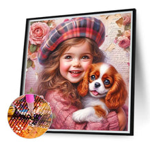 Load image into Gallery viewer, Cute Girl With Big Eyes 40*40CM(Canvas) Full Round Drill Diamond Painting
