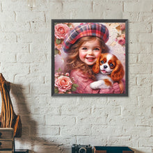 Load image into Gallery viewer, Cute Girl With Big Eyes 40*40CM(Canvas) Full Round Drill Diamond Painting
