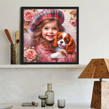 Load image into Gallery viewer, Cute Girl With Big Eyes 40*40CM(Canvas) Full Round Drill Diamond Painting
