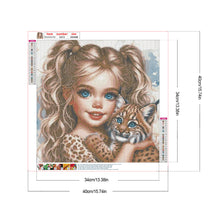 Load image into Gallery viewer, Cute Girl With Big Eyes 40*40CM(Canvas) Full Round Drill Diamond Painting
