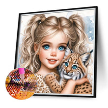 Load image into Gallery viewer, Cute Girl With Big Eyes 40*40CM(Canvas) Full Round Drill Diamond Painting
