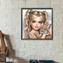 Load image into Gallery viewer, Cute Girl With Big Eyes 40*40CM(Canvas) Full Round Drill Diamond Painting
