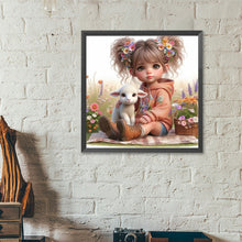 Load image into Gallery viewer, Cute Girl With Big Eyes 40*40CM(Canvas) Full Round Drill Diamond Painting
