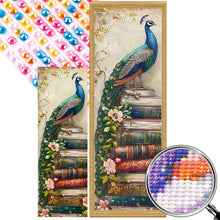 Load image into Gallery viewer, Peacock On The Book 30*90CM(Picture) Full AB Round Drill Diamond Painting
