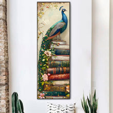 Load image into Gallery viewer, Peacock On The Book 30*90CM(Picture) Full AB Round Drill Diamond Painting
