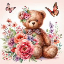 Load image into Gallery viewer, Butterfly Flower Bear 30*30CM(Canvas) Full Round Drill Diamond Painting
