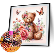 Load image into Gallery viewer, Butterfly, Flower, And Bear 30*30CM(Canvas) Full Round Drill Diamond Painting
