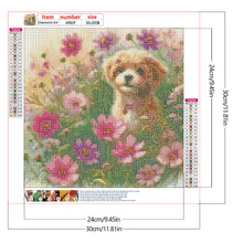 Load image into Gallery viewer, Daisy Field Dog 30*30CM(Canvas) Full Round Drill Diamond Painting
