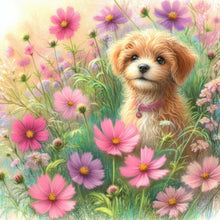 Load image into Gallery viewer, Daisy Field Dog 30*30CM(Canvas) Full Round Drill Diamond Painting
