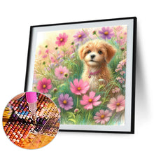 Load image into Gallery viewer, Daisy Field Dog 30*30CM(Canvas) Full Round Drill Diamond Painting
