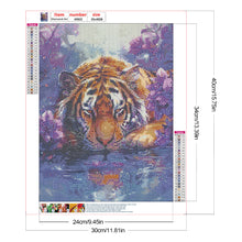 Load image into Gallery viewer, Big Tiger 30*40CM(Canvas) Full Round Drill Diamond Painting
