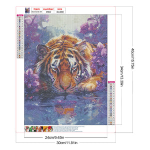 Big Tiger 30*40CM(Canvas) Full Round Drill Diamond Painting