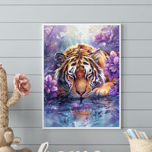 Load image into Gallery viewer, Big Tiger 30*40CM(Canvas) Full Round Drill Diamond Painting
