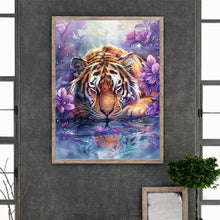 Load image into Gallery viewer, Big Tiger 30*40CM(Canvas) Full Round Drill Diamond Painting
