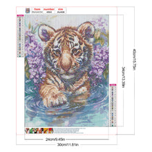 Load image into Gallery viewer, Tiger Cub 30*40CM(Canvas) Full Round Drill Diamond Painting
