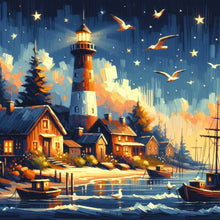 Load image into Gallery viewer, Seagull Lighthouse 40*40CM(Canvas) Full Round Drill Diamond Painting
