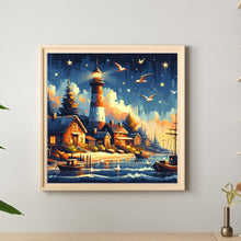 Load image into Gallery viewer, Seagull Lighthouse 40*40CM(Canvas) Full Round Drill Diamond Painting
