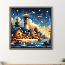 Load image into Gallery viewer, Seagull Lighthouse 40*40CM(Canvas) Full Round Drill Diamond Painting
