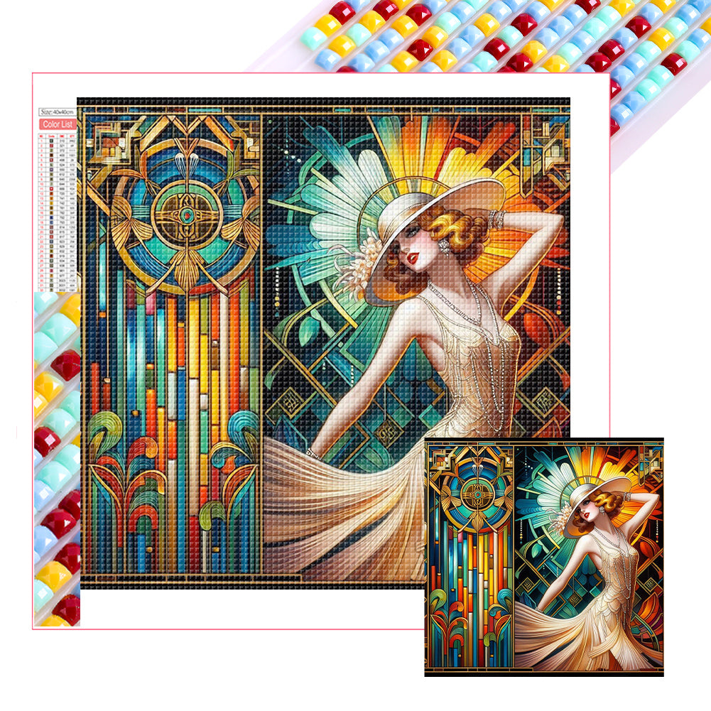 Modern Girl 40*40CM(Picture) Full Square Drill Diamond Painting