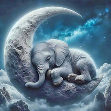 Load image into Gallery viewer, Elephant On The Moon 30*30CM(Canvas) Full Round Drill Diamond Painting
