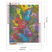 Load image into Gallery viewer, Butterfly And Flower 40*50CM(Canvas) Full Round Drill Diamond Painting
