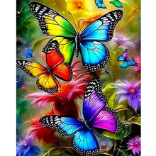 Load image into Gallery viewer, Butterfly And Flower 40*50CM(Canvas) Full Round Drill Diamond Painting
