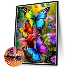 Load image into Gallery viewer, Butterfly And Flower 40*50CM(Canvas) Full Round Drill Diamond Painting
