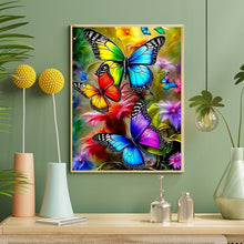 Load image into Gallery viewer, Butterfly And Flower 40*50CM(Canvas) Full Round Drill Diamond Painting
