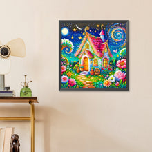 Load image into Gallery viewer, House And Flowers Under The Starry Sky 55*55CM(Canvas) Full Round Drill Diamond Painting
