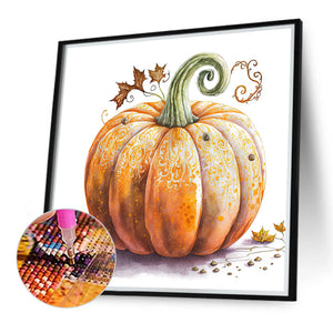 Dead Leaf Pumpkin 40*40CM(Canvas) Full Round Drill Diamond Painting