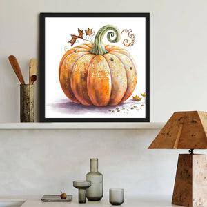 Dead Leaf Pumpkin 40*40CM(Canvas) Full Round Drill Diamond Painting