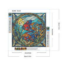 Load image into Gallery viewer, Glass Painting Pisces 30*30CM(Canvas) Full Round Drill Diamond Painting
