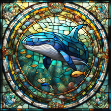 Load image into Gallery viewer, Glass Painting Whale 30*30CM(Canvas) Full Round Drill Diamond Painting
