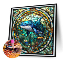 Load image into Gallery viewer, Glass Painting Whale 30*30CM(Canvas) Full Round Drill Diamond Painting
